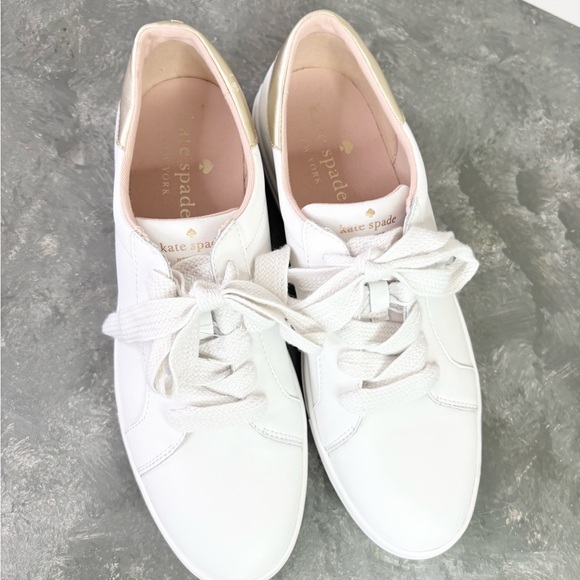 Kate Spade NY lift leather sneakers white size 9.5 - Picture 3 of 7